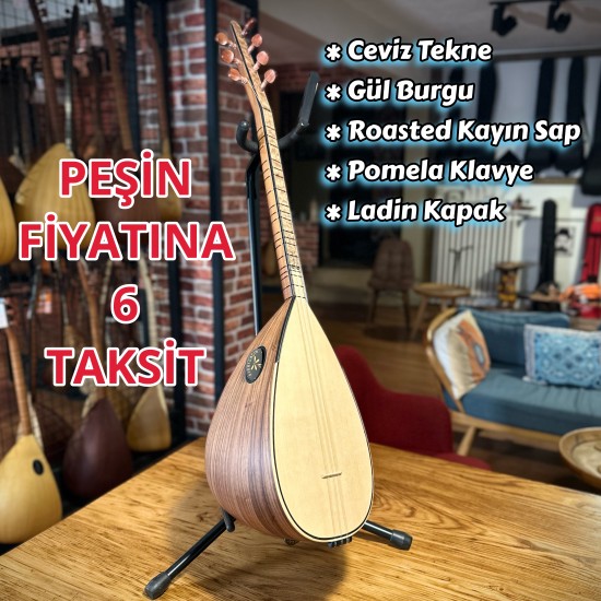 37 CM CEVİZ KISA SAPLI BAĞLAMA (KOD: 03656)